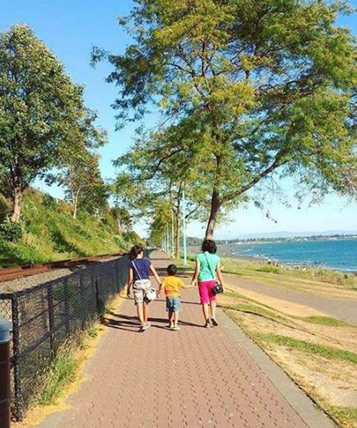 White Rock Promenade with Family