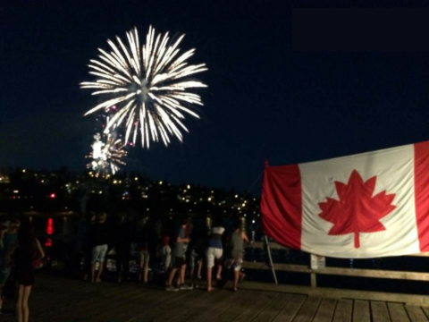 Canada Day fireworks in White Rock, BC