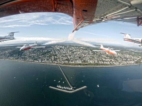 Canadian Forces Snowbirds over White Rock, BC